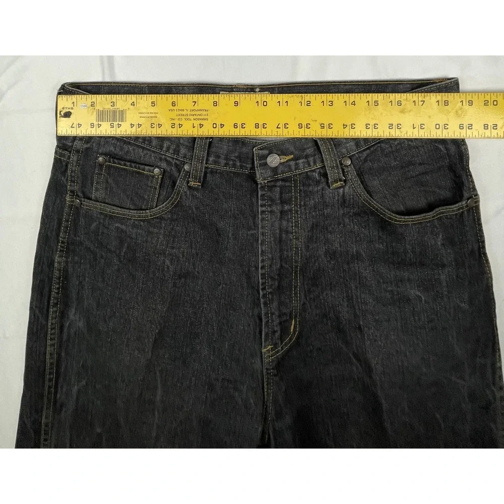 VINTAGE ZEEP MENS JEANS 38X32 DARK WASH STRAIGHT LEG THAILAND DENIM PANTS